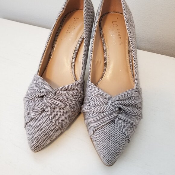 Lauren Conrad Classic Heels Cranberry Plaid {Brown & Beige} Pumps Women's Size 8 - Picture 3 of 9